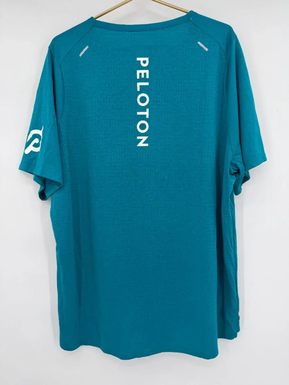 Nike Running Dri-FIT Peloton Women's XXL Short Sleeve Running Shirt Teal Blue